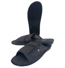 Тапочки Мужские комнатные открытые подошва  арт.бел. 57-02 41-46рр 6 пар