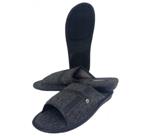 Тапочки Мужские комнатные открытые подошва  арт.бел. 57-02 41-46рр 6 пар