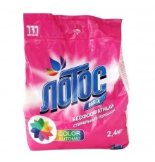 СМС порошок "Лотос-Волга"  Автомат COLOR Автомат п/э 2400гр/7 штарт.4201