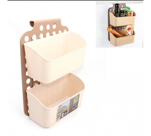 Универсальный подвесной контейнер с регулируемыми ячейками молочно- кофейный (30 шт)  09167