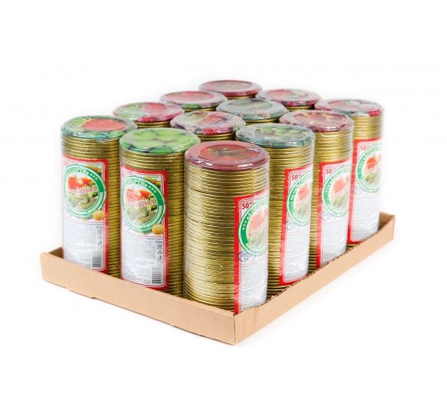 Крышка метал лакированная СКО 1-82 "Ассорти"(1спайк-50шт)(12/уп)