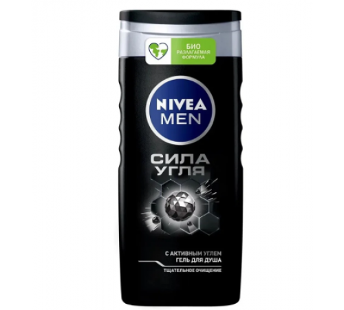 Нивея гель д/душа 250мл Муж. Сила угля 84045 6*12*/ 312/2184
