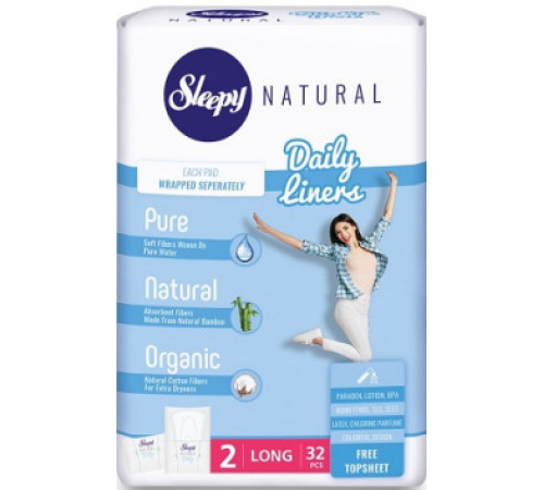 Слипи Натурал прокл.Ежедневные Natural  32 шт.Длинные *6/24