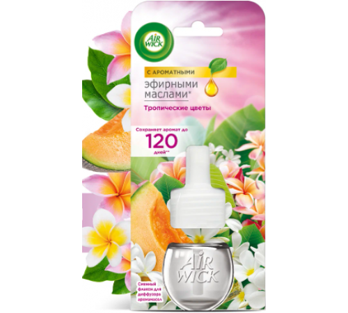 Air Wick Сменный флакон д/диффузора аромамасел  Тропические цветы  19 мл *1*6*