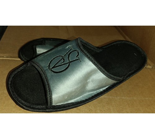 Тапочки женские домашние полиуретан 36-41 арт 004 VC серые (12пар/уп)