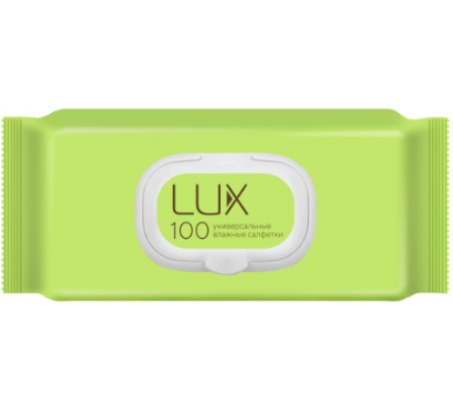 Влажные салфетки LUX №100 универс. с пластиковым клапаном (12шт/кор) арт. 80485