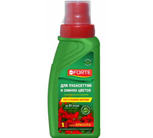 Bona Forte Красота Жидкое минеральное удобрение Для пуансеттий и цветущих зимой растений, фл.285/20