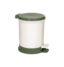 Ведро педальное 7 л (Молочный с бирюзовой крышкой)ЭП 238228