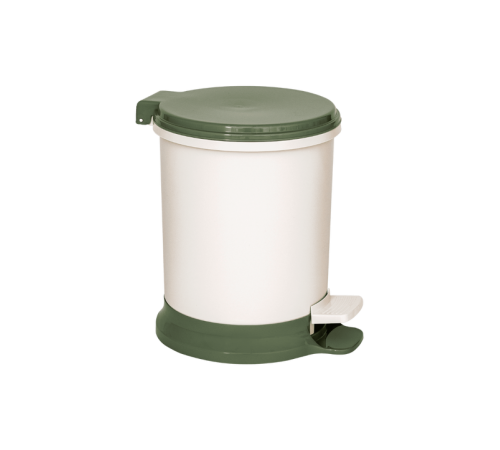 Ведро педальное 7 л (Молочный с бирюзовой крышкой)ЭП 238228