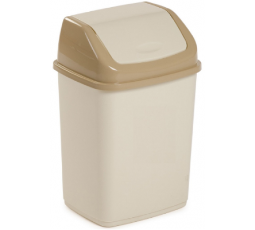Урна для мусора Фантазия 10л молочный(уп24шт) арт.09402
