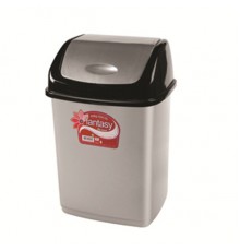 Урна для мусора Фантазия 10л черн.-серебр.(уп24шт)арт.09402