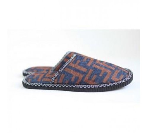 Мужские тапочки ТК-03 сине-коричневый 41-45рр 6пар