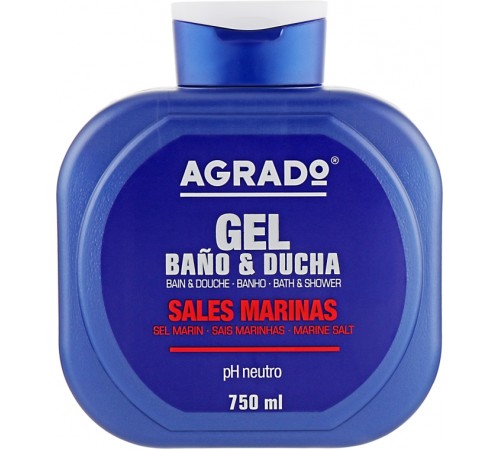 AGRADO Гель д/душа Морская соль увлажняющий 750мл  *8