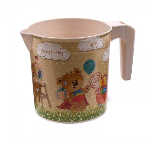 Ковш с рисунком "МЕДВЕДЬ"  1,5л. (48шт) арт.09154