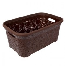 Корзина АЖУРНАЯ 35л коричн (12) шт арт.05114