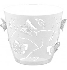 Горшок /цв. Butterflies  с дренажн. отв.для орхидей 0,7л круглый прозрач арт. PT101710000 в кор.20ш
