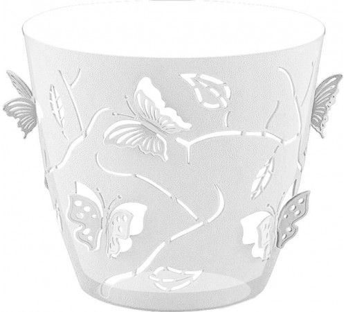 Горшок /цв. Butterflies  с дренажн. отв.для орхидей 0,7л круглый прозрач арт. PT101710000 в кор.20ш