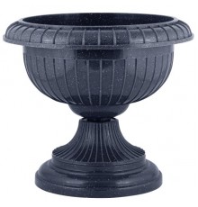 Вазон на ножке большой D 395мм/9,5л, тёмный камень арт. IG145110026 в кор.4шт