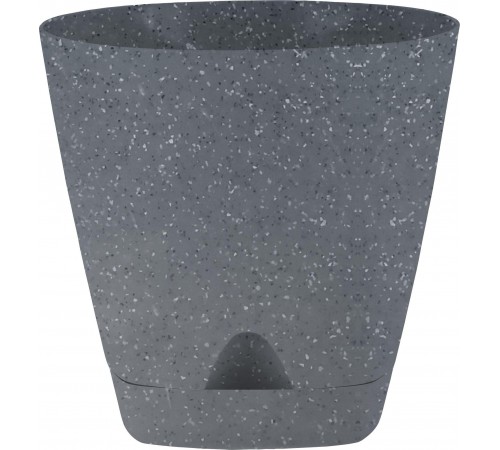 Горшок /цв. InGreen D110мм 0,65л с прикорн.пол., тёмный камень арт. IG629810026 в кор.12шт