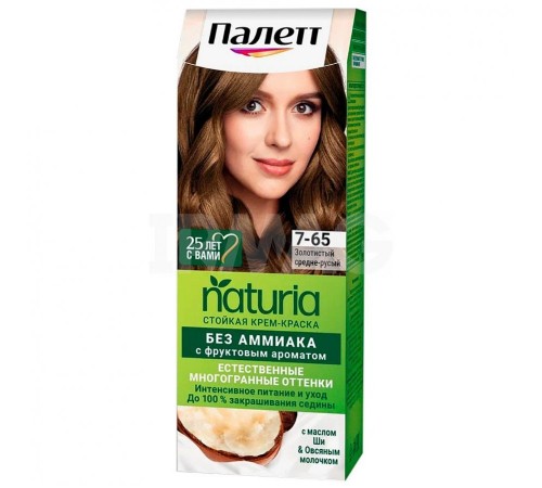 ПАЛЕТТ Натуриа краска №7-65 золотистый средне-русый *2/10