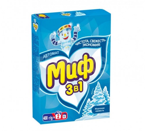 Стиральный порошок МИФ Автомат 3в1 Морозная свежесть 400г