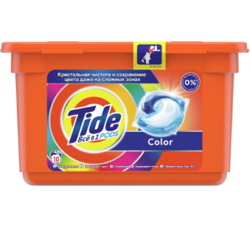 Капсулы для стирки TIDE ТАЙД Color 10шт    *4  / 384