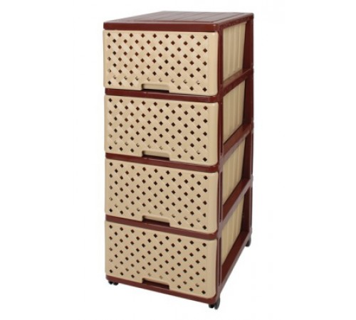 Комод сетка 4-хсекционный  беж. (уп. 1 шт.) арт.04044