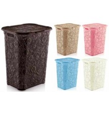 Корзина для белья Ажурная 50л коричн (8) шт 05017