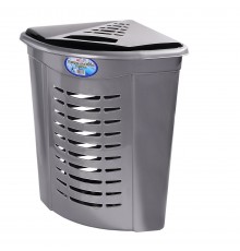 Корзина для белья угловая 45-лт серебро (12) шт	 05003