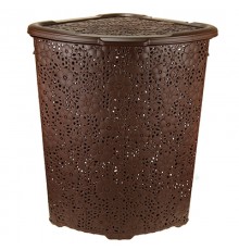 Корзина для белья угловая АЖУРНАЯ  52 лт коричн (8)шт 05015