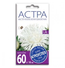 Астра Мастер Аполло белая, семена Агроуспех 0,3г арт. 26766 (10/уп)