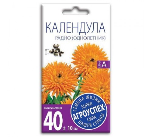 Календула Радио, семена Агроуспех 0,5г арт. 25595 (10/уп)
