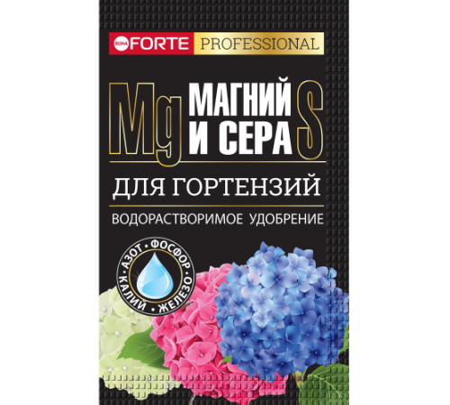 Bona Forte Удобрение водорастворимое Для гортензий и кислотолюбивых растений с СЕРОЙ и МАГНИЕМ 100г