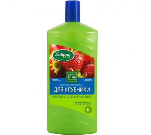 Добрая сила Жидкое органо-минеральное удобрение Для клубники 1л/9