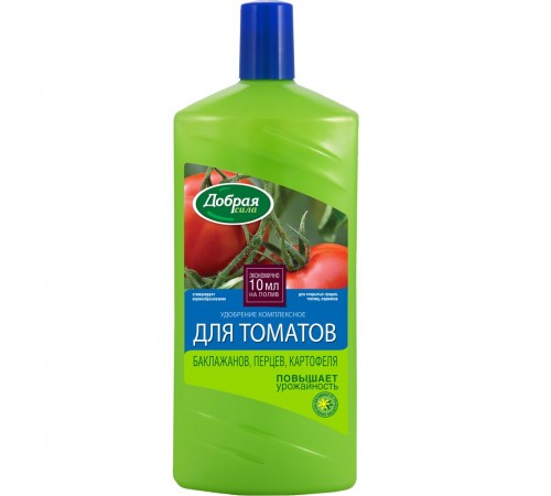 Добрая сила Жидкое органо-минеральное удобрение Для томатов, баклажанов, сладкого перца 1л/9