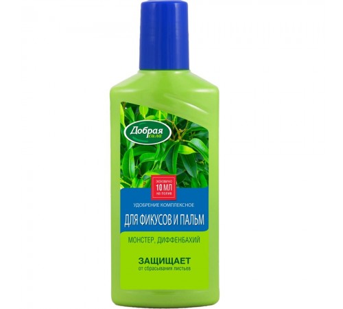 Добрая сила Жидкое органо-минеральное удобрение Для фикусов и пальм 250мл/24