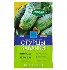 Добрая сила Сухое удобрение Огурцы-Кабачки, пакет 0,9кг/12