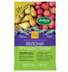 Добрая сила Сухое удобрение Яблони-Груши-Сливы, пакет 2кг/10