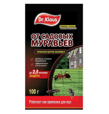 Dr.Klaus Гранулы от МУРАВЬЕВ и др. насекомых (тараканов, мух), саше 100г (10шт в шоубоксе)/30
