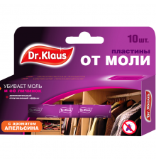 Dr.Klaus Пластины от МОЛИ апельсин, в коробке 10шт/24