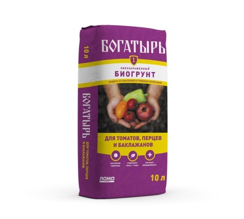 Биогрунт Богатырь "Для томатов, перца и баклажанов" 10 л