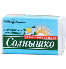 Мыло хозяйственное Невская Косметика Солнышко с Экстрактом Ромашки 140г *12*48
