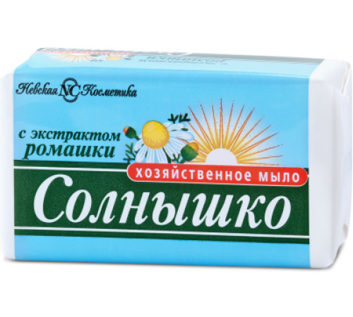 Мыло хозяйственное Невская Косметика Солнышко с Экстрактом Ромашки 140г *12*48