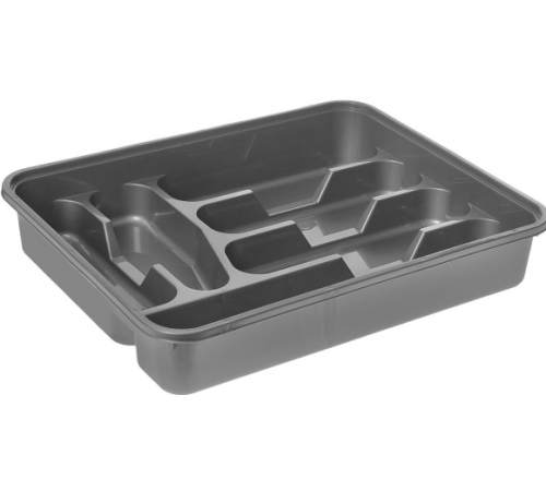 Лоток для столовых приборов маленький темно-серый (24) арт.14000