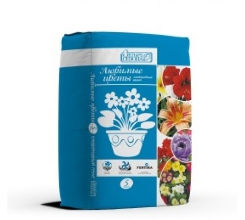 Грунт Плодородный Четыре сезона "Любимые цветы" 5л (5шт/уп)