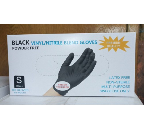 Перчатки медицинские Nitrytex Black черные разм. S (500) 107 506