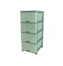 Комод сетка 4-хсекционный  зел. (уп. 1 шт.). арт.04044