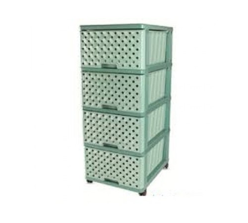 Комод сетка 4-хсекционный  зел. (уп. 1 шт.). арт.04044