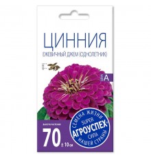 Цинния Ежевичный джем (пурпурная),семена Агроуспех 0,3г арт. 68789 (10/уп)