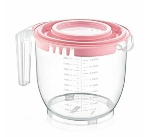 Кружка для миксера прозр. пеп. розовый (12 шт) арт 10200